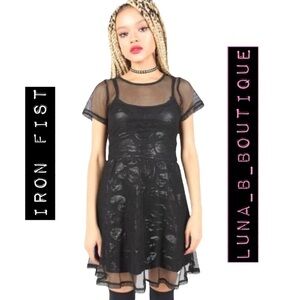 ⚡️🆕Brand New Iron Fist “Skullz Club” Mesh Mini Dress⚡️